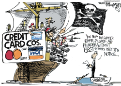 CREDIT CARD PIRACY by Pat Bagley