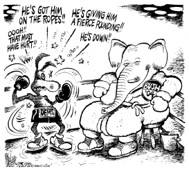 DEMOCRAT SLUGFEST by Mike Lane