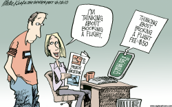 AIRLINE FEES by Mike Keefe