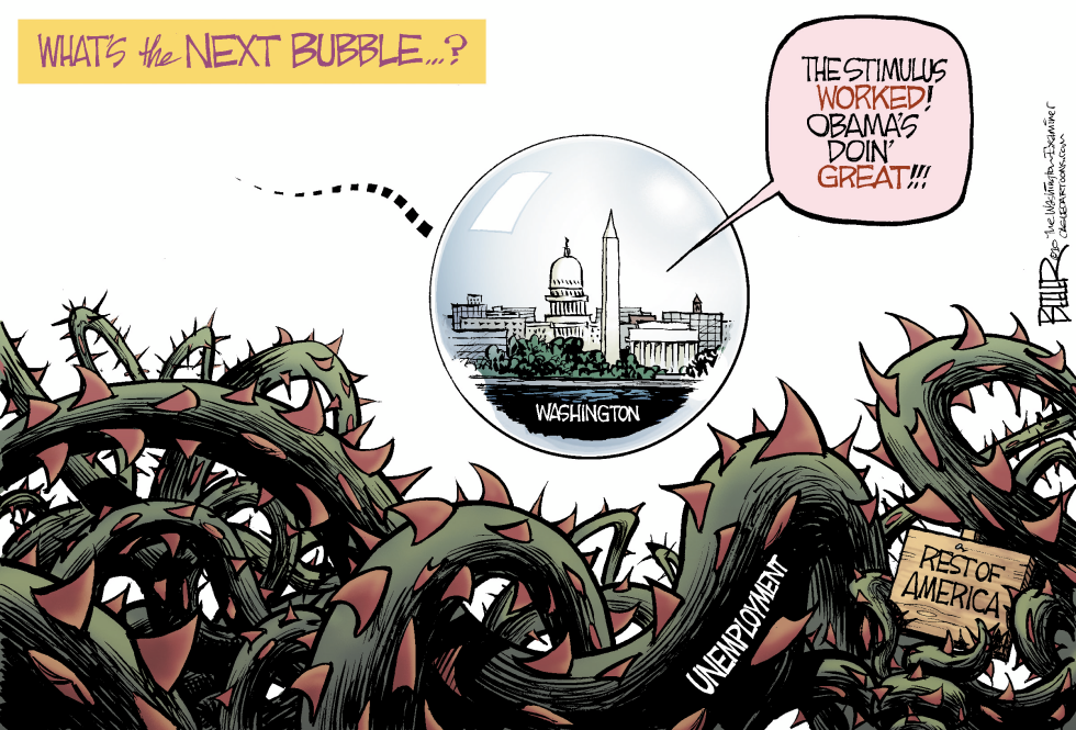  THE NEXT BUBBLE TO BURST by Nate Beeler