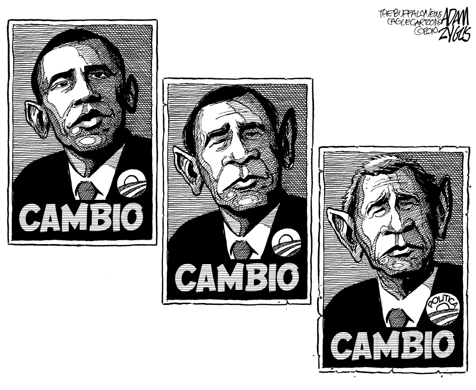  OBAMA SIN UN VERDADERO CAMBIO by Adam Zyglis