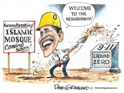 OBAMA AND GROUND ZERO MOSQUE by Dave Granlund