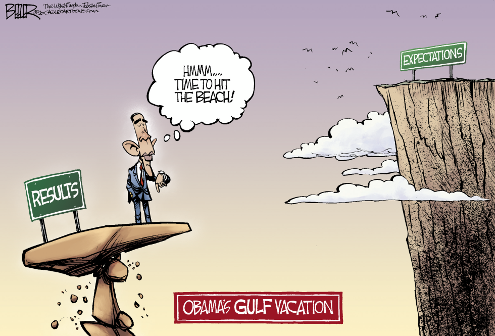  OBAMA AND THE GULF by Nate Beeler