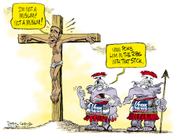 OBAMA NOT A MUSLIM AND FOX NEWS by Daryl Cagle