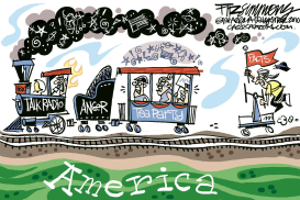 TEA PARTY EXPRESS by David Fitzsimmons