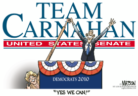 LOCAL MO- SENATE CANDIDATE CARNAHAN AVOIDS OBAMA by RJ Matson