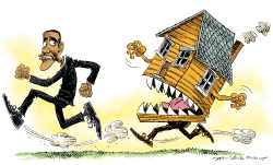 OBAMA Y LA CRISIS DE VIVIENDA  by Daryl Cagle