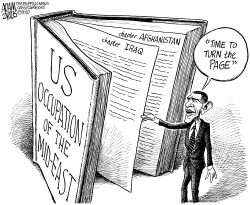 OBAMA THE PAGE TURNER by Adam Zyglis