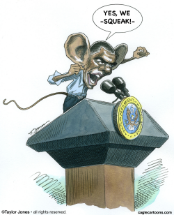 BARACK OBAMA - OF MOUSE AND MAN  by Taylor Jones