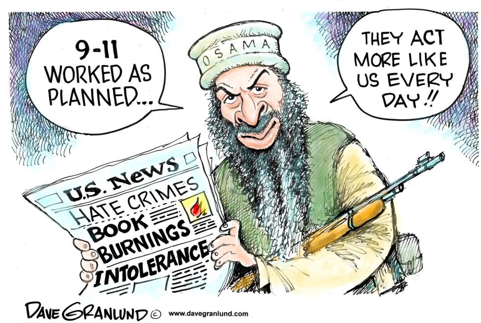  OSAMA AND 9-11 PLAN by Dave Granlund