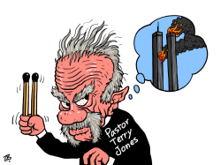 PASTOR TERRY JONES by Emad Hajjaj