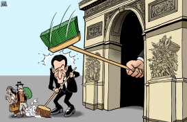 SARKOZY BRINGS DISGRACE ON HIMSELF by Luojie