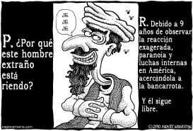 OSAMA RIENDO by Wolverton