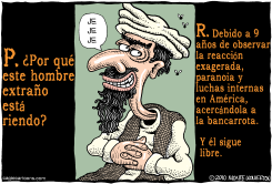 OSAMA RIENDO  by Wolverton