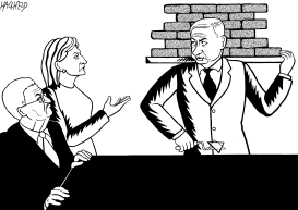 ABBAS, CLINTON, NETANYAHU by Rainer Hachfeld