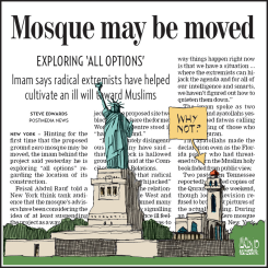 MOSQUE MAY BE MOVED by Aislin