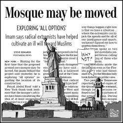 MOSQUE MAY BE MOVED by Aislin