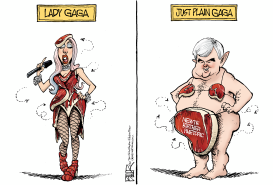 LADY GAGA AND GINGRICH by Nate Beeler