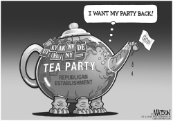 TEA PARTY ELEPHANT by RJ Matson