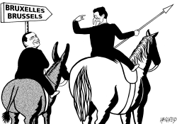 BERLUSCONI, SARKO, BRUSSELS by Rainer Hachfeld