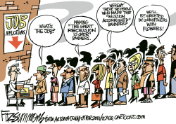 UNEMPLOYMENT LINE by David Fitzsimmons