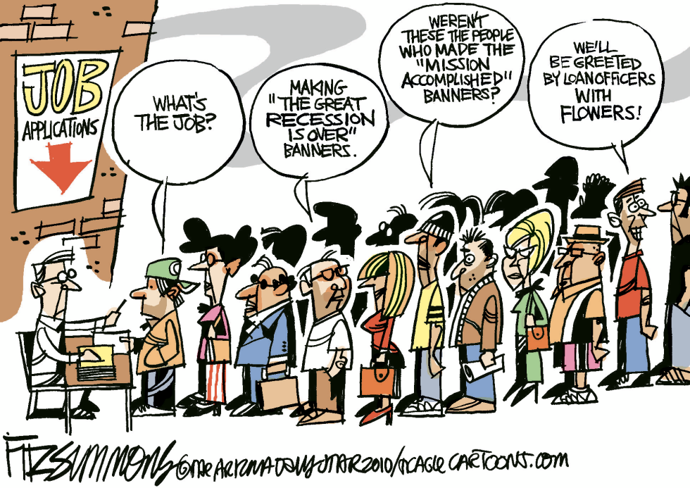  UNEMPLOYMENT LINE by David Fitzsimmons