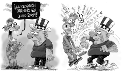 LA RECESION TERMINO EL AñO PASADO by Daryl Cagle