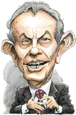 CARICATURE TONY BLAIR -  by Adam Zyglis