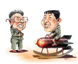 KIM JONG-IL AND HIS SON KIM JONG-UN by Riber Hansson