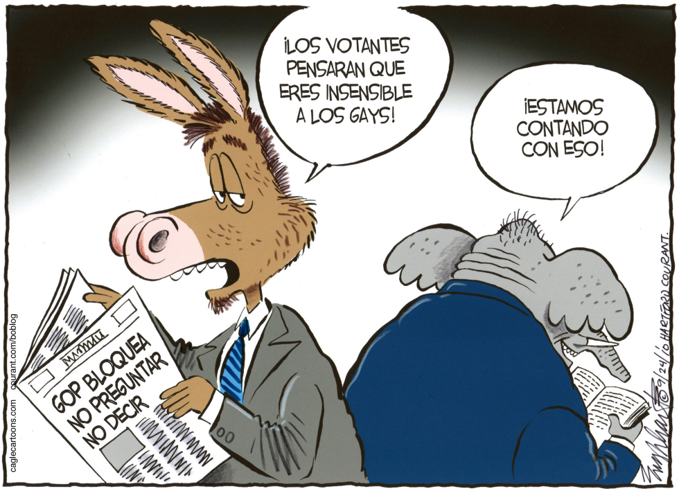  NO PREGUNTAR NO DECIR  by Bob Englehart