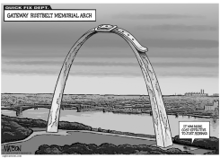 ST LOUIS ARCH IS RUSTING by RJ Matson