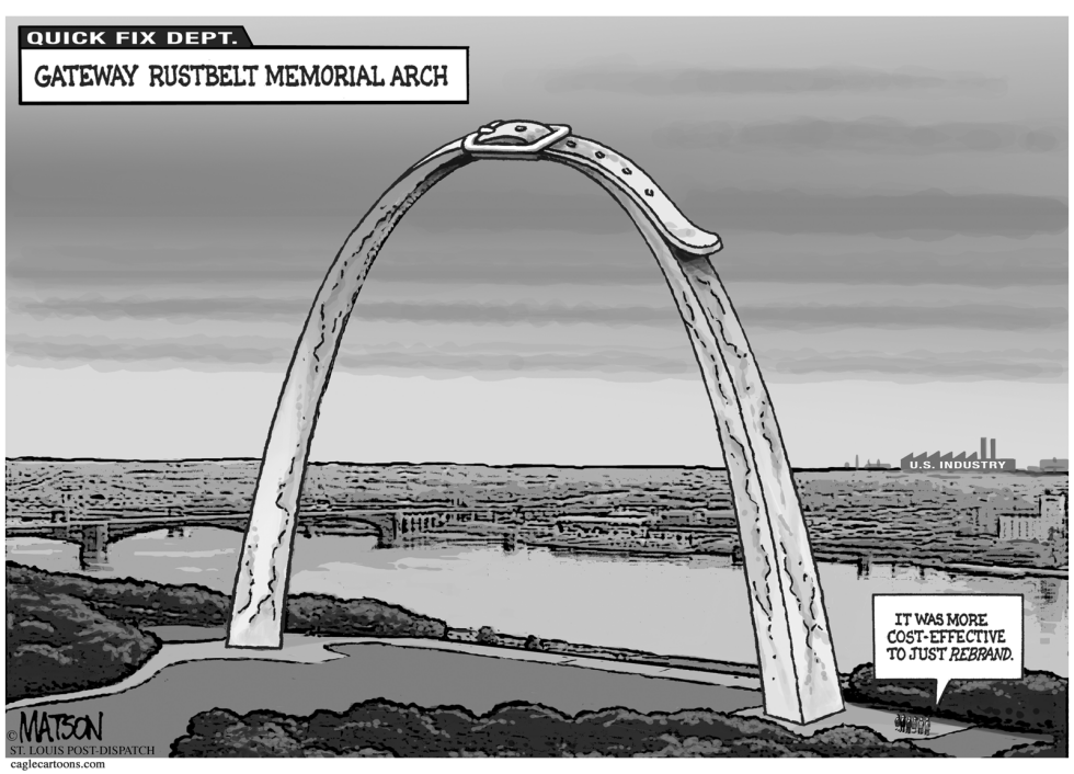  ST LOUIS ARCH IS RUSTING by RJ Matson