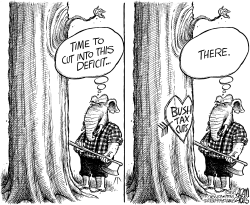 GOP DEFICIT LUMBERJACK by Adam Zyglis