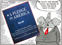 A PLEDGE TO AMERICA by Bob Englehart