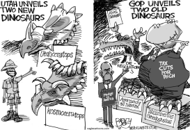 DINOSAURS ON PARADE by Pat Bagley