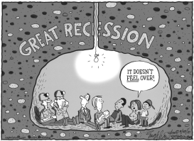 GREAT RECESSION OVER by Bob Englehart