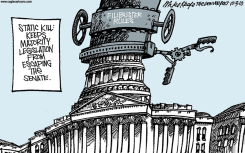 FILIBUSTER RULES by Mike Keefe