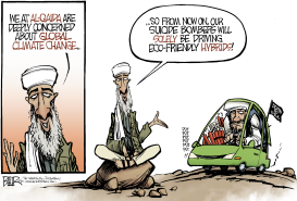 OSAMA GOES GREEN by Nate Beeler