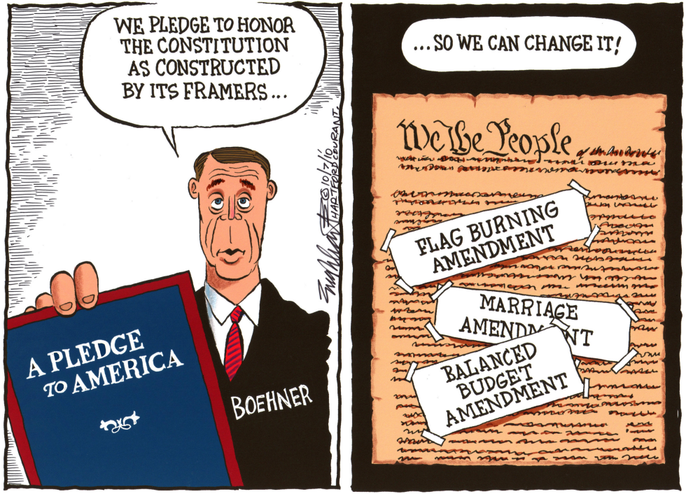  A PLEDGE TO AMERICA by Bob Englehart