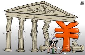 USA ON CHINA CURRENCY by Luojie