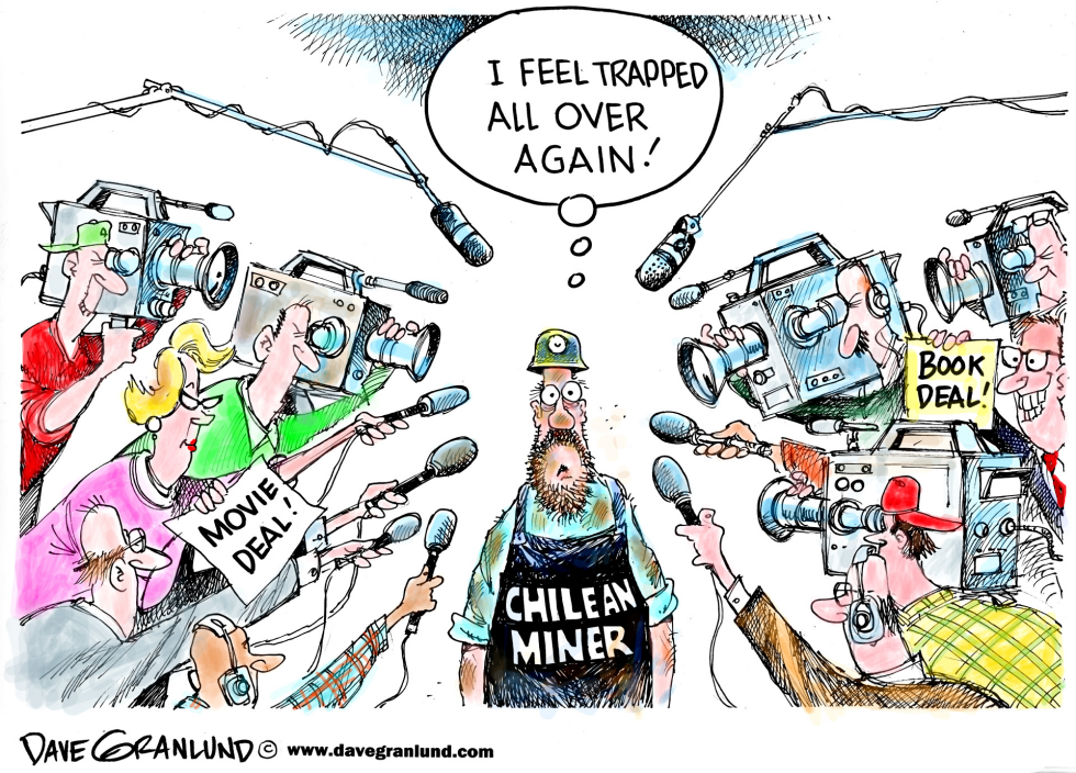  RESCUE OF CHILEAN MINERS by Dave Granlund