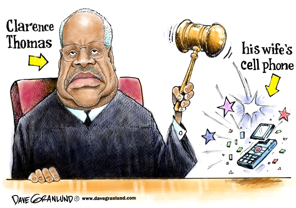  CLARENCE THOMAS AND WIFE by Dave Granlund