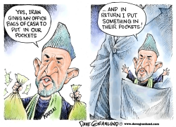 AFGHAN PRESIDENT GETS IRANIAN CASH by Dave Granlund