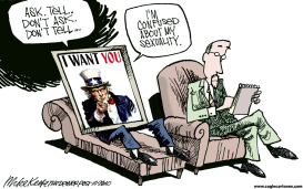 UNCLE SAM CONFUSED  by Mike Keefe