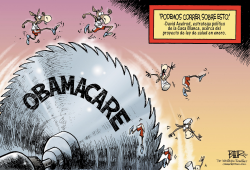 CORRIENDO SOBRE EL OBAMACARE  by Nate Beeler