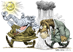 GOP REGOCIJADO DEMOCRATA CONDENADO  by Daryl Cagle