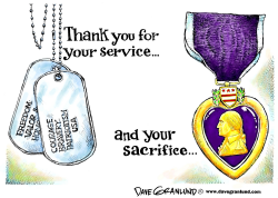 VETERANS DAY SERVICE AND SACRIFICE by Dave Granlund