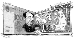 DOLLAR VS CHINA by Daryl Cagle