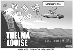 THELMA & LOUISE RUN FROM DEFICIT COMMISSION RECOMMENDATIONS by RJ Matson