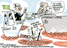 DEFICIT PRIORITIES by David Fitzsimmons